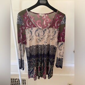 Etro Multicolor Paisley Long Sleeve Tunic